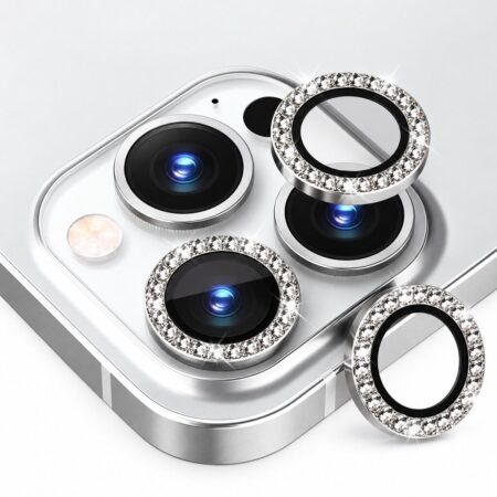 Protector Individual de Camara Glitter Strass Iphone 15 Pro / 15 Pro Max