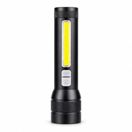 Linterna Recargable Metal con Baliza T-C22