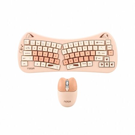 Kit Teclado y Mouse Inalambrico Noga NKB-6600 Beige