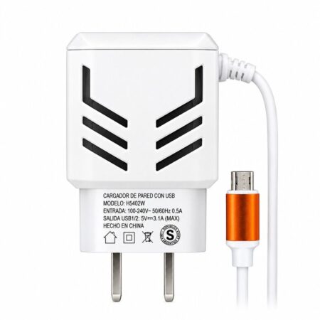 Cargador Celular V8 ORYX H5402W 2en1 3.1A